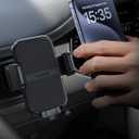 Lamicall 2026 Wider Clamp & Metal Hook Car Phone Holder Vent [Thick Cases Friendly] Phone Holders for Your Car Mount Gfts Automobile Hands Free Accessories for Women Men for iPhone 16 15 14 13 Pro Max (Black)