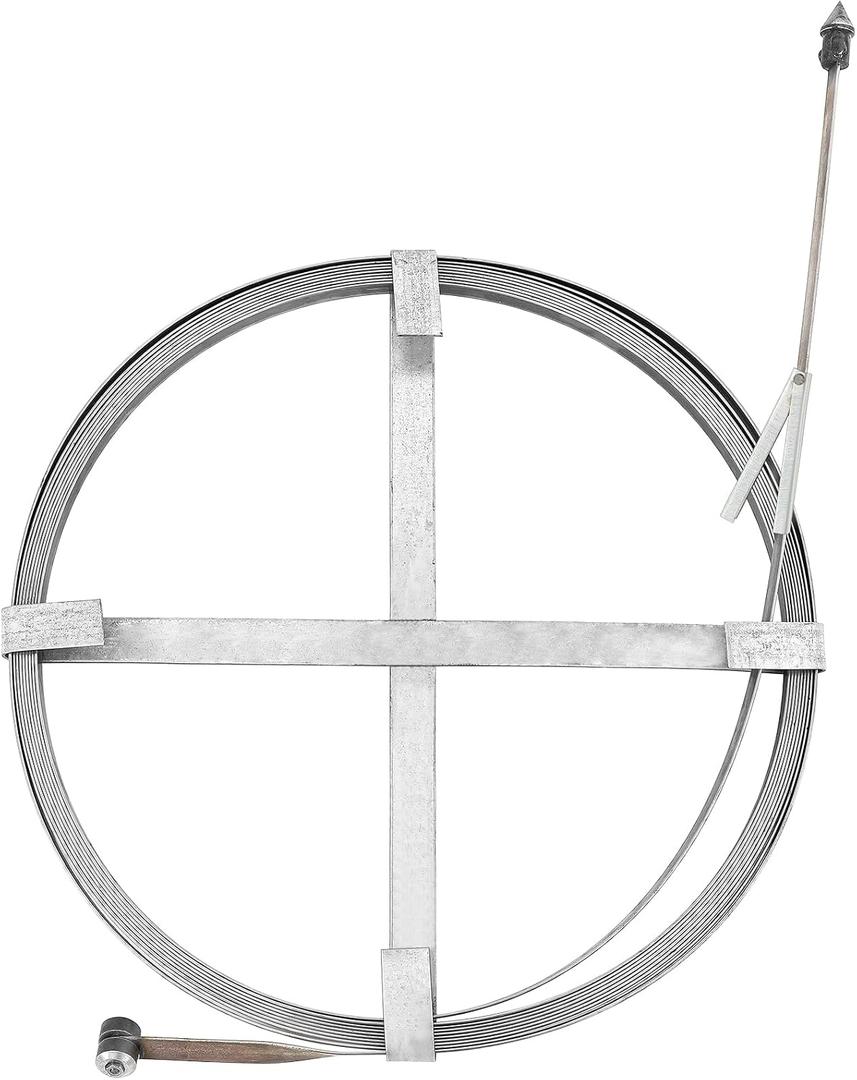 Blulu Flat Sewer Rod 3/4" x 50' Adjustable Grip Handle Plumbing Snake Gray Drain Augers for Dredge Sewers Wells and Various Outdoor Pipes