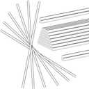 Zopeal 30 Pieces 12 Inch Acrylic Dowel Rods for DIY Crafts Acrylic Round Rods Strip Sticks Cake Topper Rod for DIY Handwork Supplies(0.12 Inch /3mm Diameter)