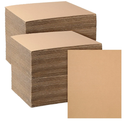 50 Pack Corrugated Cardboard Sheets Flat Hard Cardboard Inserts Back to School Classroom Supplies Flat Squares Separators for Shipping, Mailing, Packing, Art Projects, DIY Crafts(14 x 11 Inch,Brown)