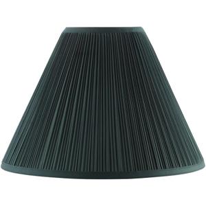 Aspen Creative 33193, Transitional Hardback Empire Shaped Mushroom Pleated Dark Green Spider Shade, 6" Top x 16" Bottom x 12" Slant