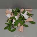 EASY JOY Crepe Paper Flowers BannerWhite Blush Pink Paper Flower Banner Spring Hanging Paper Flower Garland Paper Leaves Banner for Spring Birthday Wedding Home Decorations