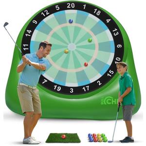 Swooc Games® - XL Bull Chipper™ | Giant Golf Darts (Over 8ft Tall) with 10+ Golf Games | Backyard Game w/Air Pump | Yard Game for Adults | Giant Outdoor Fun for Adults and Family | Outside Activity