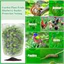 Insect Bird Barrier Mesh, Garden Netting Barrier, Bird Netting, Netting for Plant with Drawstring, 3.5 x 4.6 FT Tomato Protective Cover, Large Potted Fruit Protectors Cover for Blueberry Bushes