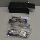 BLS BLUES 5 Packs Reading Glasses for Women Blue Light Blocking, Vintage Computer Eyewear +2