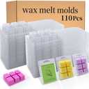 PCREGPAE Thickened Wax Melt Molds Containers Clamshells Packaging for Wax Melts,Wax Tart Packaging for Enterprises or Households,Wax Seal Mold,Scentsy Wax Melts,Soy Wax,Wax Melt Warmer (110pcs)