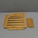 VERTORGAN Bamboo Corner Shelf,2 Tier Plate Organizer for Cabinet and Countertop,Pantry Dish and Spice Rack for Kitchen (1 Pc, Natural)