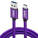 CBUS 6ft USB to USB C Cable Fast Charging Cord Type-C Compatible with iPhone 16/16e/15/Pro/Max/Plus, iPad 10, iPad Pro/Air/mini A17 Pro, mini 6 Heavy-Duty Braided (Purple)