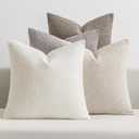 MIULEE Pack of 4 Decorative Textured Boucle Throw Pillow Covers 18x18 Inch Neutral Accent Solid Pillow Cases Soft Couch Cushion Covers for Modern Farmhouse Boho Chair Sofa Bed Livingroom Home Decor