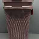 Mind Reader Slim Laundry Hamper with Lid, 60L Tall Clothes Basket, Narrow Tapered Design for Bathrooms, Closets and Laundry Rooms, Plastic, Pink