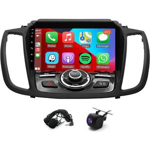 4+64G 9 inch Android Car Radio Stereo for Ford Escape F150/F250/F350 2013-2019, 1080P Double Din Touch Screen Car Audio Receiver with CarPlay Andriod Auto, Bluetooth, GPS, SWC, WiFi, HD Backup Camera 4+64G 9 inch Android Car Radio Stereo for Ford Escape F150/F250/F350 2013-2019, 1080P Double Din Touch Screen Car Audio Receiver with CarPlay Andriod Auto, Bluetooth, GPS, SWC, WiFi, HD Backup Camera