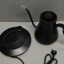 Gooseneck Electric Kettle with 1 Temperature Control for Pour Over Coffee & Tea, Quick Heating, BPA-Free Stainless Steel, Built-in Brew Timer, 1500W/0.9L (Ebony Black)