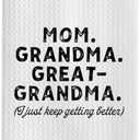 BYRFIIEU Great Grandma Gifts Kitchen Towels, Best Great Grandma Hand Towels for Bathroom Decor, GG Baby Announcement Dish Tea Towels for Kitchen Decor, 16x24 Inch