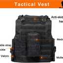 AZB Tactical Vest Adjustable Airsoft Paintball Vest with Removable Pouch One Size