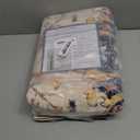 Area Rugs 4'x6' Washable Non-Slip, Floral Vintage Distress Print Pattern Medallion Carpet for Living Room Bedroom Dining Room, Beige Navy Blue Orange Colorful