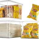 Clear plastic storage binsstorage containers for snacks, cosmetics, books, dog food, Storage Organizer for Nursery，Kitchen, Living room,Bedroom, Bathroom, Office