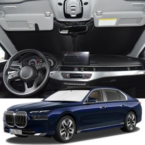 Windshield Sunshade for BMW 7-Series 2023-2026 Sun Shade | Upgrade 4 Layers Blocks UV Rays Custom Fit 7-Series 240T Car Window Shades Front Windshield Keep Cool Foldable