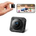 Shibet Hidden Camera, Mini Nanny Cam Wireless with Free Cloud, 2K HD Security Camera WiFi/Offline Recording, Motion Detection & Night Vision for Pet/Baby Monitor with Magnetic Mount
