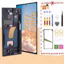 OLED Screen for Samsung Galaxy S23 Ultra 5G LCD Screen Replacement for Samsung S23 Ultra Touch Digitizer Display Screen Assembly with Frame Toolkits S918U S918A US Version(Black)