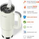 For Travel & Gym  Never Drink from a Moldy Lid Again: 30oz Hygienic Tumbler, 100% Leakproof Lid & Removable Foldable Spout. Reinforced Base, Fits Cup Holders- Cream