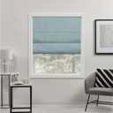 Exclusive Home Curtains Acadia 100% Blackout Polyester Roman Shade, 31"x64", Aqua