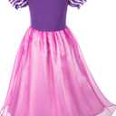 Princess Rapunzel Dress Up Costume for Girls - with Rapunzel Accessories,10-11y
