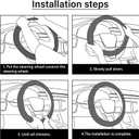 Christmas Car Steering Wheel Cover for Women Men, Non-Slip Breathable Steering Wheel, Snowflakes Steering Wheel Protector, Universal 14" 02/2-15" Fit Auto, Suvs