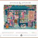 Galison Stitch by Stitch  1000 Piece Puzzle Fun and Challenging Activity with Bright and Bold Quilting and Crafting Themed Storefront Artwork for Adults and Families