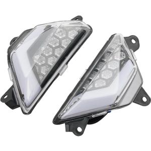 Topteng LED Front Turn Signal Light for KAWASAKI NINJA 300 2013-2017, 400 2018-2023, 650 2012-2023, ZX-6R 2013-2022, ZX-4RR 2023+ (Clear)