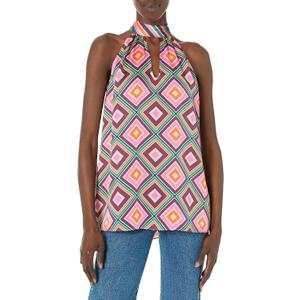 Trina Turk Women's Printed Halter Top (Multi) Size S