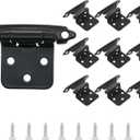 Murtenze 10PACK 5Pairs 1/2 Inch Overlay Cabinet Door Hinges Kitchen Cabinet Hinges Black Self Closing for Decorative Kitchen Cabinet Hinges Semi-Concealed Cupboard Hinges