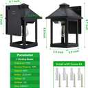 CYHKEE 2 Pack Solar Wall Lanterns Outdoor with 3 Modes, Dusk to Dawn Motion Sensor LED Sconce Lights IP65 Waterproof, Exterior Front Porch Security Lamps Wall Mount Patio Fence Garage Decorative