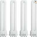 9 Watt Light Bulb Compatible with Satco S8365, Kandolite 96500, Rayovac F9W-1, Coleman Lantern Bulb Replacement 2G7 Base 4100K 4 Pack