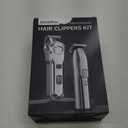 Jack & Rose Clippers and Trimmers Set, Cordless Hair Clippers for Men, Barber Clippers Set (Silvery)