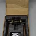 Walnut Wood Privacy Door Lever - Reversible Keyless Locksets Door Handles for Interior Bedrooms&Bathrooms Room Door Lock Zinc Alloy Base (1 Pack, Antique Brass, Privacy)