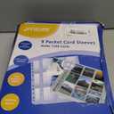 400 Pack 9 Pocket Trading Card Binder Pages, Holds 7200 Cards, Thickened Binder Sleeves, 3 Ring 9 Pocket Sheets for Sports Cards, Coupons Cards