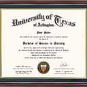 GraduationMall 14x17 Diploma Frame with Navy over Gold Mat or Display 16x20 Certificate without Mat,Solid Wood & Tempered Glass,Cherry Finish with Gold Trim