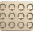 Glad Mini Muffin Pan Nonstick - Heavy Duty Metal Cupcake Tin with Small Baking Cups, Mini 12-Cup