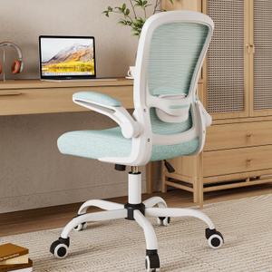 Mimoglad Ergonomic High Back Mesh Office Chair, Adjustable Lumbar Support, Thickened Seat Cushion (Modern, Tiffany Blue)