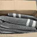 CozeCube Bath mats for Bathroom Non Slip, Fluffy Absorbent Microfiber Bath mat Washable, Aesthetic Bathroom Rugs, Small Grey Striped Bath mat, Grey, 24" x 16"