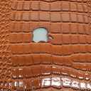 KEROM Compatible with Crocodile MacBook Air 14 Inch Case 2025-2022 M4 M3 M2 A3240 A3113 A2681, Textured Elegant Luxury Aligator Skin Snakeskin PU Leather Hardshell Case & Keyboard Cover, Brown