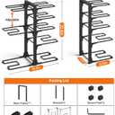 ORDORA Pots and Pans Organizer: under Cabinet, 20.8" Height Heavy Duty 120LBS Pots Pans Organizer Rack for under Cabinet 8-Tier Adjustable for Big Stockpots, Dutch Oven, Cast-iron Pans, Heavy Cookware