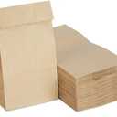 Kslong 100PCS Small Brown Paper Bags, Mini Paper Treat Bags l LB, Kraft Paper Cookie Sandwich Bags Bulk for Candy, Snack, Popcorn, Lunch, Party Favor, Thank You Gift Packaging 3.5x2.2x6.7 Inch