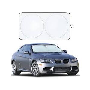 EcoNour Car Windshield Sunshade | Blocks 99% Heat & Keeps Interior Cool | Universal Fits Cars, SUVs, Trucks | Automotive Sun Screen, Visor & Car Accessories for Summer | Medium (64x32 Inches)