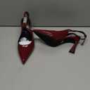 PARTY Womens Pointed Closed Toe Heels Stiletto Slingback High Heel for Women Dressy Pumps for Wedding and Office Work or Going Out (7.5, Burgundy Patent)