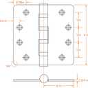 6Pack Haidms Oil Rubbed Bronze Door Hinges Heavy Duty Door Hinges Oil Rubbed Bronze Ball Bearing Stainless Steel Hinges with 1/4" Radius Corner