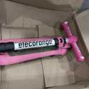 Elecorange T200/T500 Balance Electric Scooter for Kids Age 4-9, 2 Types Front Wheels, Electric Horn, Full Body Lights Up, Wide Deck, 5Mph Safe Speed, 70min Riding, Foldable Kick Scooter Boys & Girl