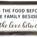 Dazingart Bless The Food Before Us Sign, Farmhouse Dining Room Wall Art, Rustic Christian Kitchen Dinning Prayer Wall Decor Housewarming Gift For New Home (bless food)
