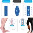 Medical Compression Pantyhose for Women & Men, 20-30mmHg Graduated Support Tights, Opaque Footless High Waist Tights, Graduated Tights for Varicose Veins, Edema, Deep, Thrombosis , During (Black, L)