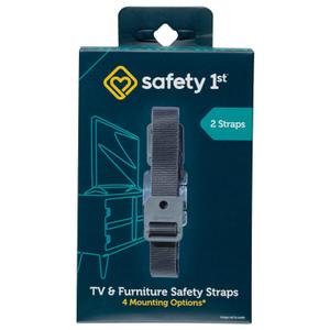 Safety 1st TV & Furniture Safety Straps, Black, Multi, 2 Straps(Pack of 1)